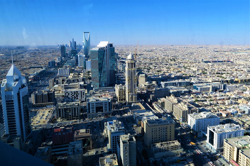 Futuristic architectural skyline of King Abdullah Financial District in Riyadh