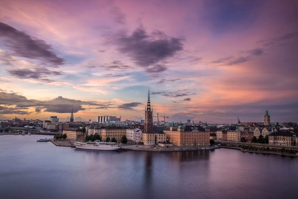 Stockholm Sweden historic waterfront and modern business district
